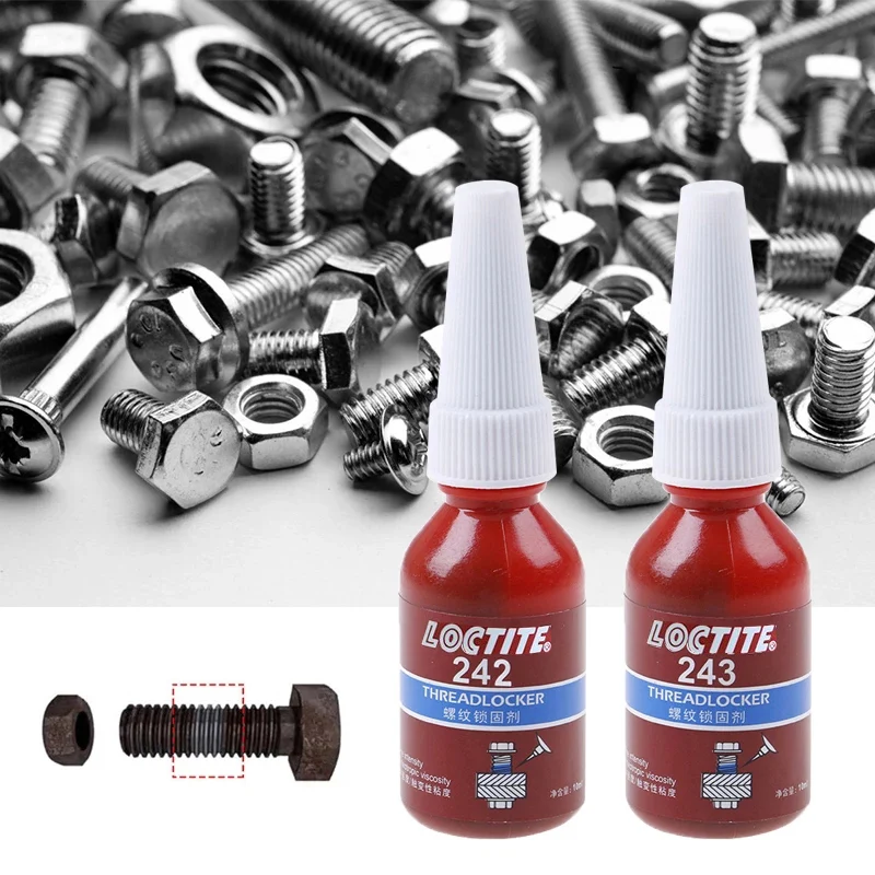 10Ml Loctite 243 Filo Di Bloccaggio Colla Sigillo Vite Di Protezione A Prova Di Perdite Prevenire L'Allentamento Della Colla Anaerobica Blu All'Ingros