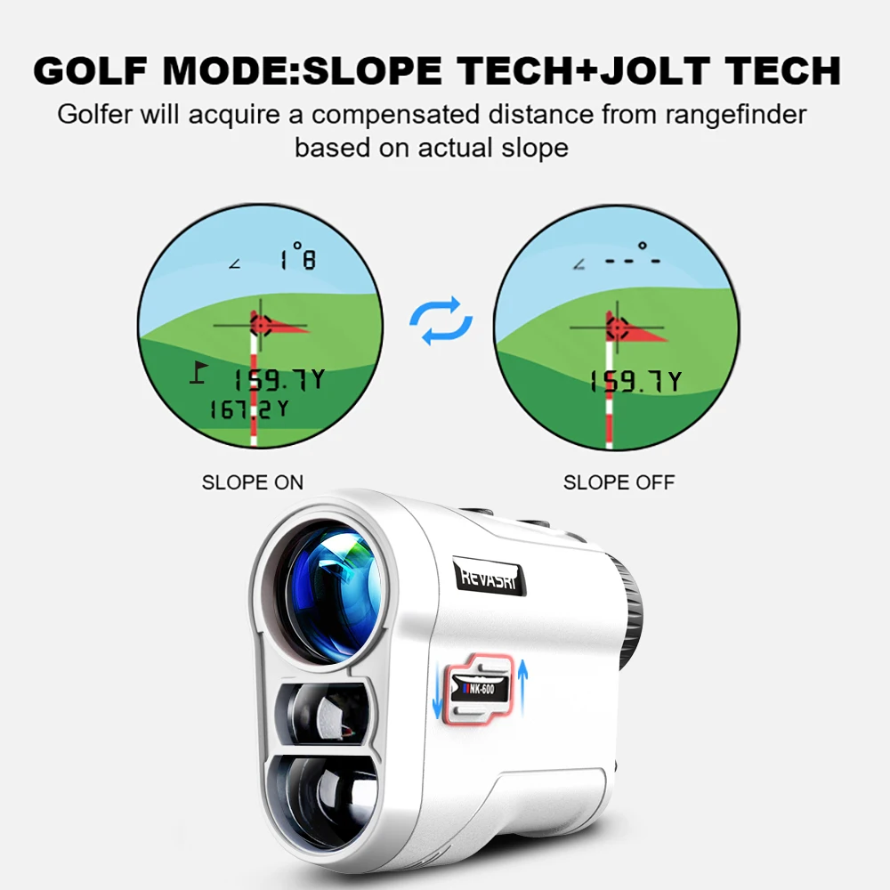 REVASRI Golf Rangefinder – 600/1000 Yards with Slope, Flag Lock & Vibration 4