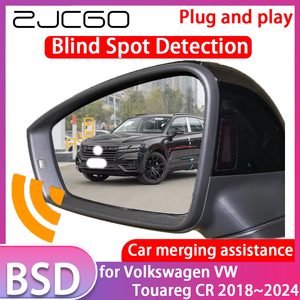 ZJCGO 폭스바겐 VW 투아렉 CR 2018  2024 사각지대 감지 자동차 BS..