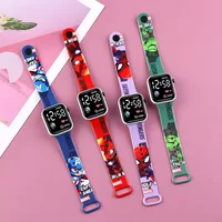 Montres de sport Spiderman pour enfants, pour garçons, Iron Man, capitaine, Super héros, horloge numérique, jouets pour étudiants, cadeaux 3