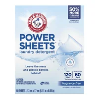 Fragrance Free Laundry Detergent Sheets 60 Count HE Compatible Quick Dissolve Technology No Mess Convenient Travel Friendly 120 4