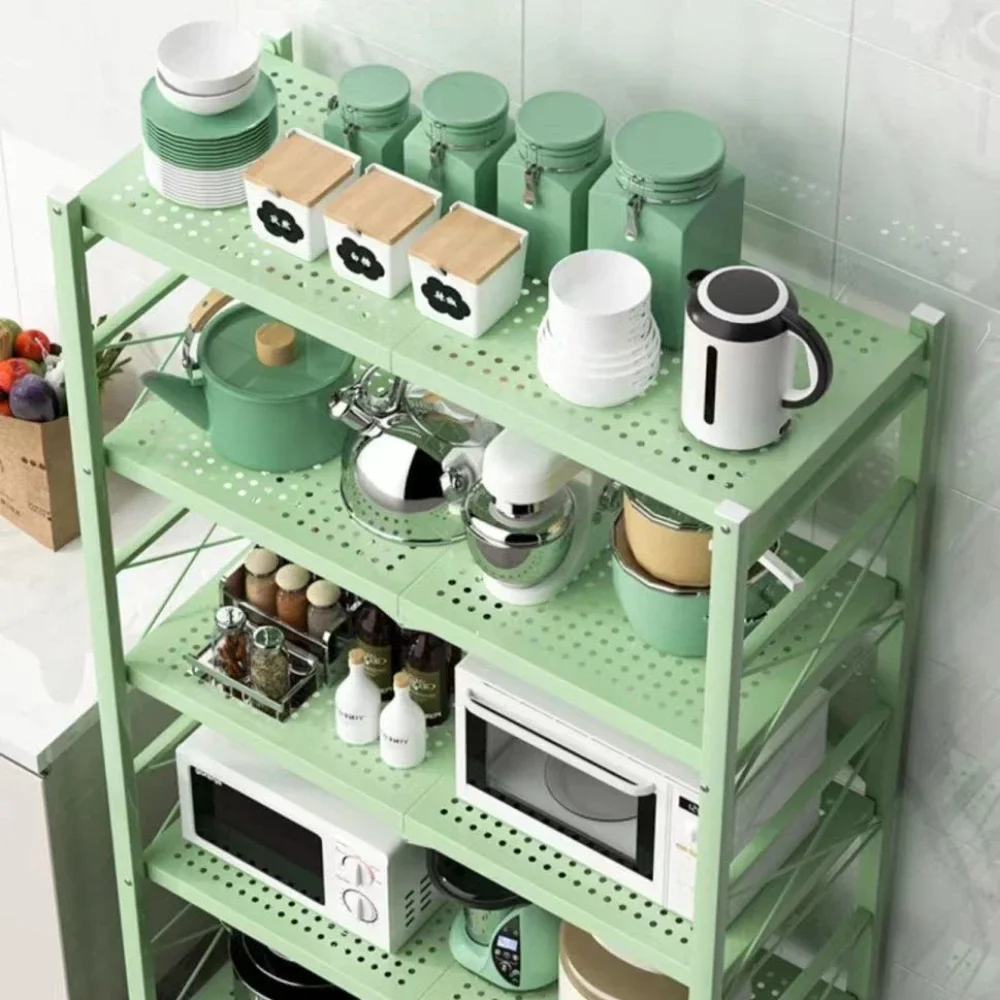 Large Iron Frame Storage Foldable Save Space Moveable Living Room Shelves High-capacity Elevated Design Metal Storage Shelves