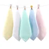 1Pc 20x20cm Small Solid Color Cotton Soft Absorbent Home Bathroom Children Kids Baby Square Face Towel 1