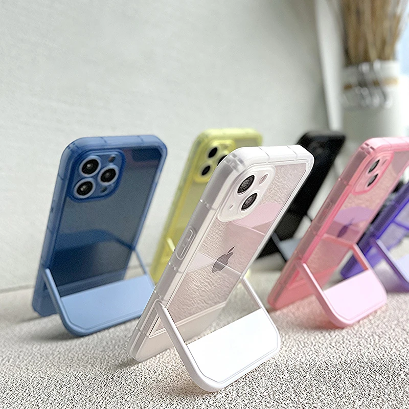 Transparent Case For iPhone With Stand