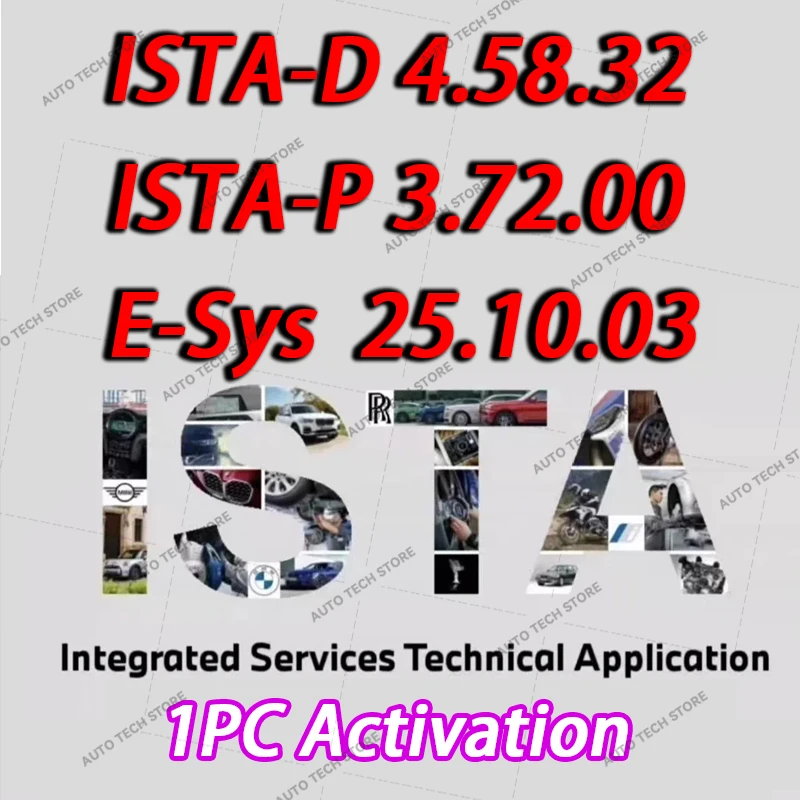 B-M-W ISTA-D 4.58.32 ISTA-P 3.72.00 E-sys 24.06.01 teşhis yazılımı ENET OBDII Ethernet Kablosu BMW F/G Serisi ESYS INPA için