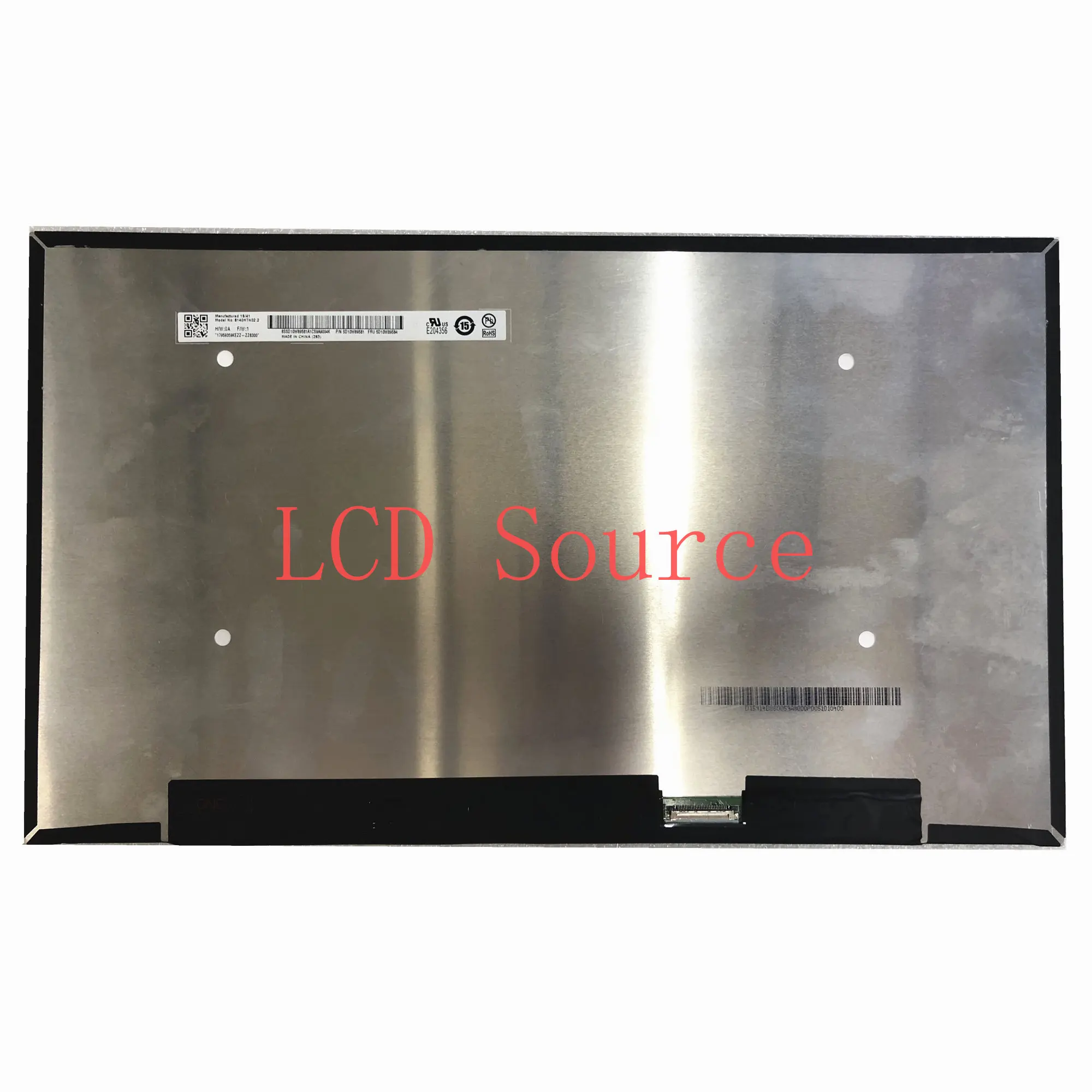 B140HTN02.2 14.0 1920X1080 eDP 30 핀 디스플레이, 나사 구멍 없음 LED LCD 화면
