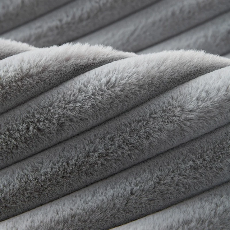 Thicken Plush Stripe Sofa Cover Image 9