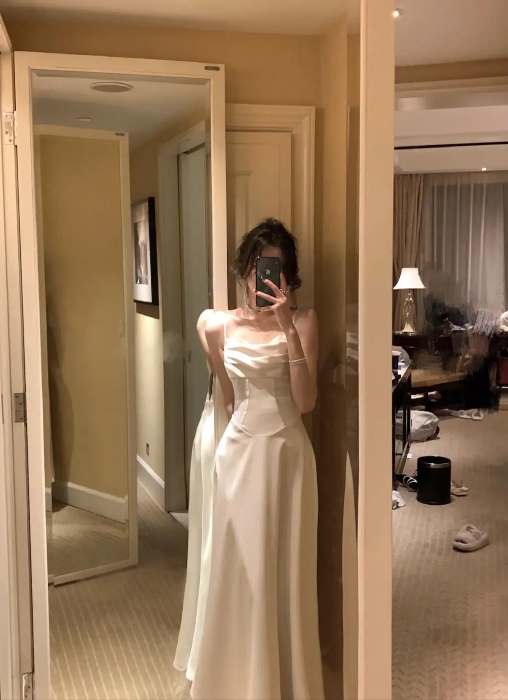 New Summer Satin Midi Dress Women Slim Spaghetti Strap Elegant Party Dresses Wedding Evening Birthday Backless Prom Robe Clothes