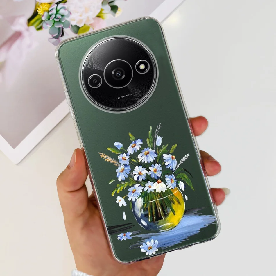 Elegant Printing Soft Silicone Clear TPU Slim Phone Case