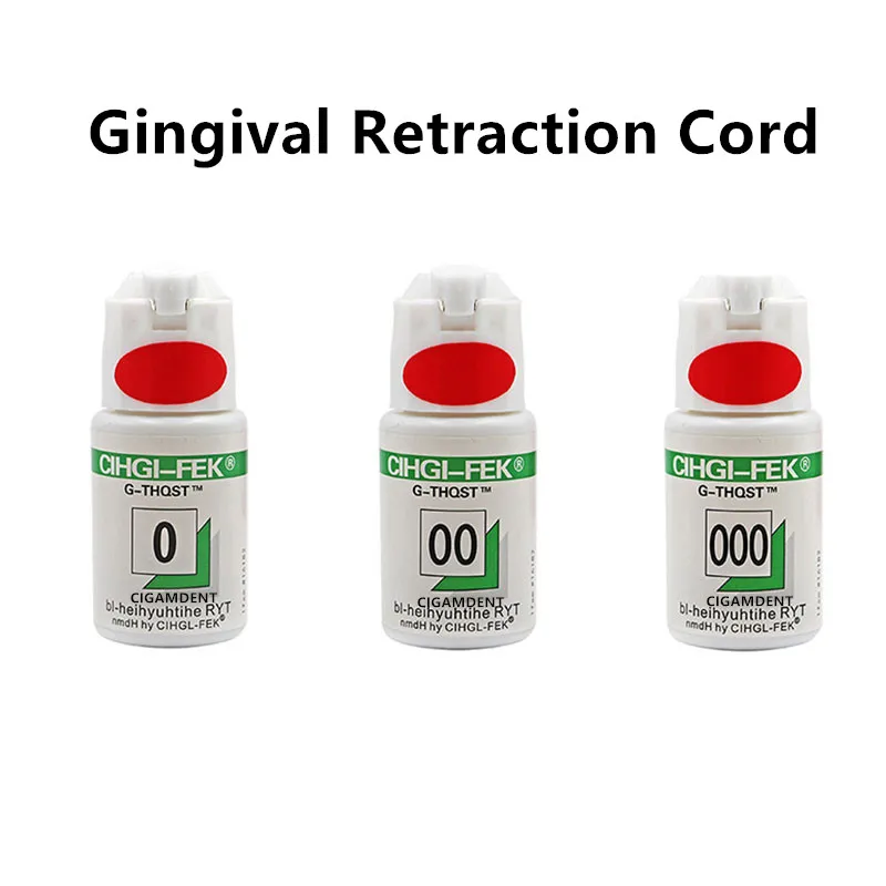 

Dental Thread Disposable Gingival Retraction Cord Knitted Cotton Gum Line Dentist Material 5 Bottle Size 0 00 000