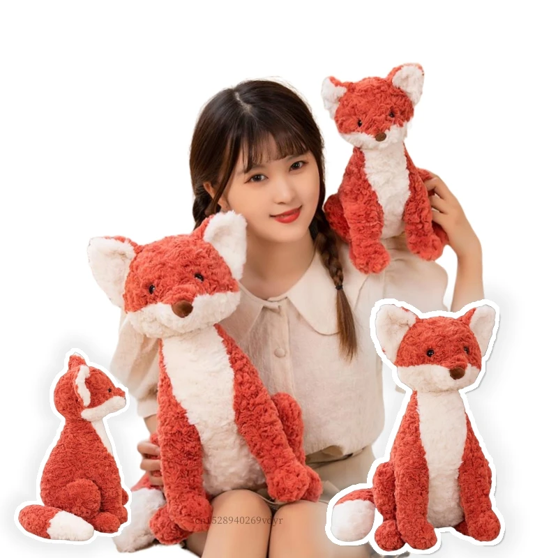 

Kawaii 28/40 см мягкие лисы, плюшевые игрушки, мягкие Мультяшные животные, детские подушки для девочек, подарок на день рождения, Декор