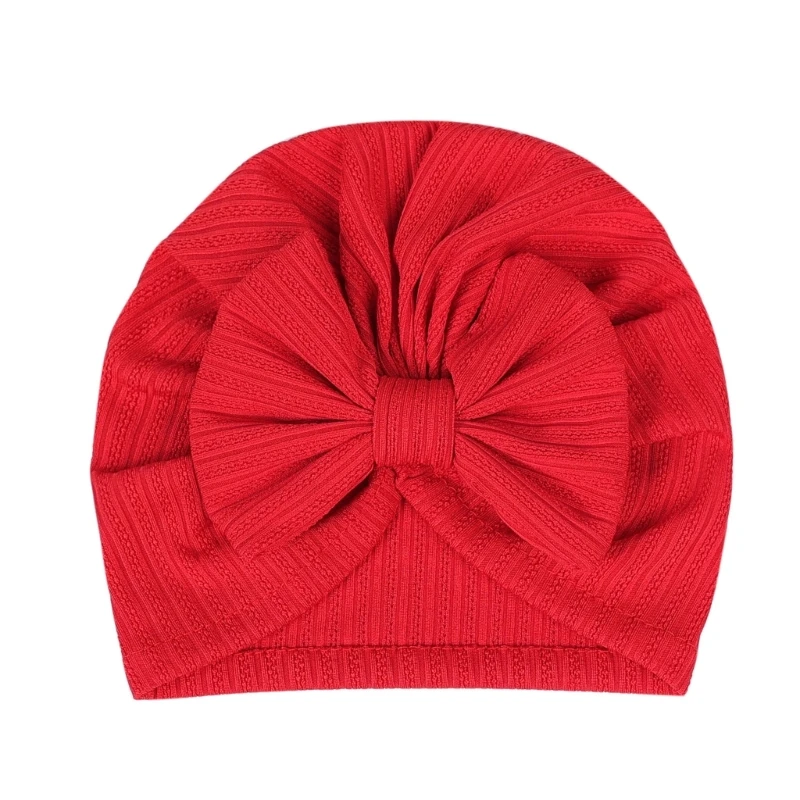 Baby Bowknot Hat Infant Soft Beanie Hat Turban Cap Universal Baby Head Accessory