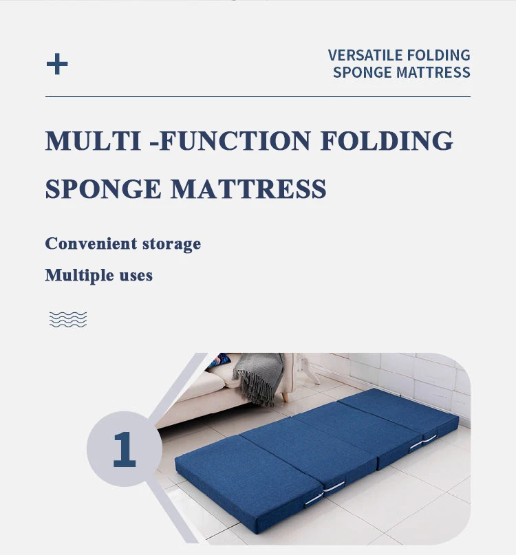 Description Picture 6 of itemSingle Memory Foam Folding Mattress Foldable Tatami Yoga Mat for Floor Sleeping School Office Lunch Break Portable Mattresses