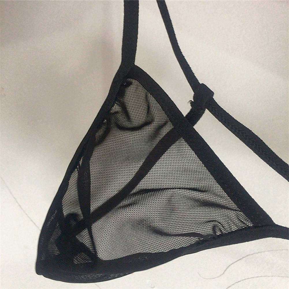 

2 Pcs Men See-Through G-String Briefs Mesh Seamless Thong T-Back Panties V-String Gay Underwear Bare Buttocks Knickers