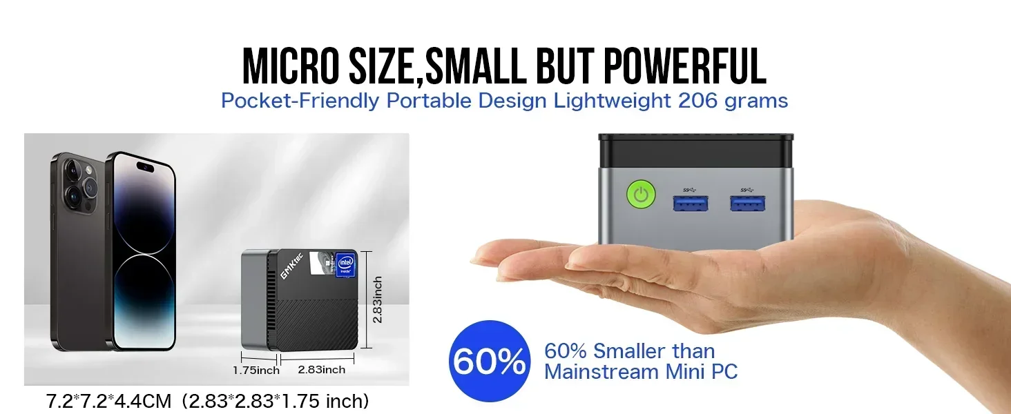 GMKtec G5 N97 MINI PC Windows 11 Pro DDR5 4800Mhz 12GB 256GB