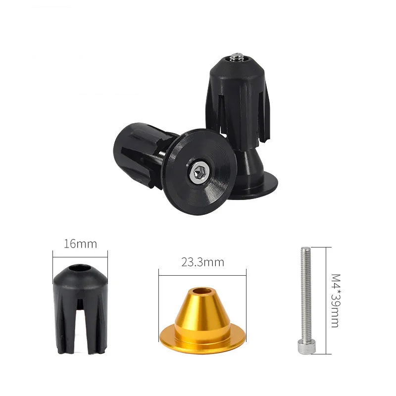 Bicycle Handlebar End Plugs 1 Pair Aluminum Alloy Mountain Road Bicycle Handlebar End Cap Multi-color Lock Handle Cover bicycle accessories bicycle handlebar cap bicycle handlebar end plugs
