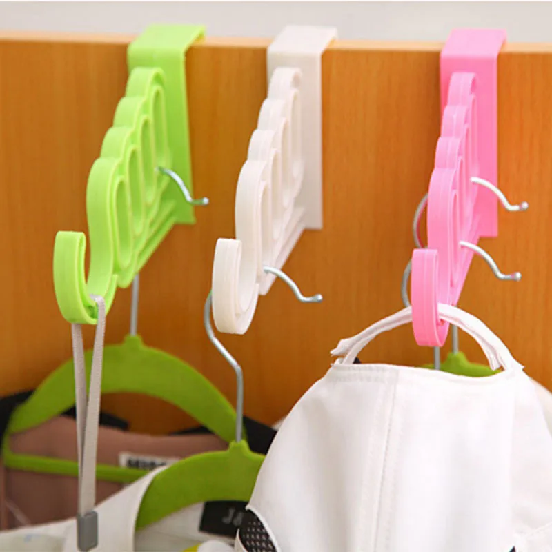 Clothes Drying Rack Clothes Hangers Door Hanging Foldable Clothes Hanger MultiFunction Drying Rack Storage 5 Hole Suit Bathroom door Storage Rack