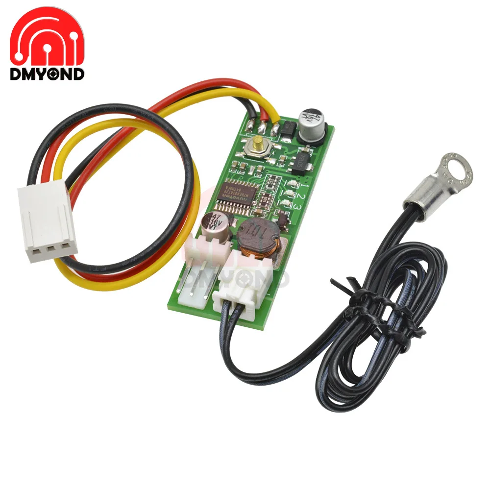 온도 속도 컨트롤러 전압 조정기 1 CH 12V 2-3 와이어 DC 모터 팬 LED 조명 속도 제어 스위치 고정 구멍