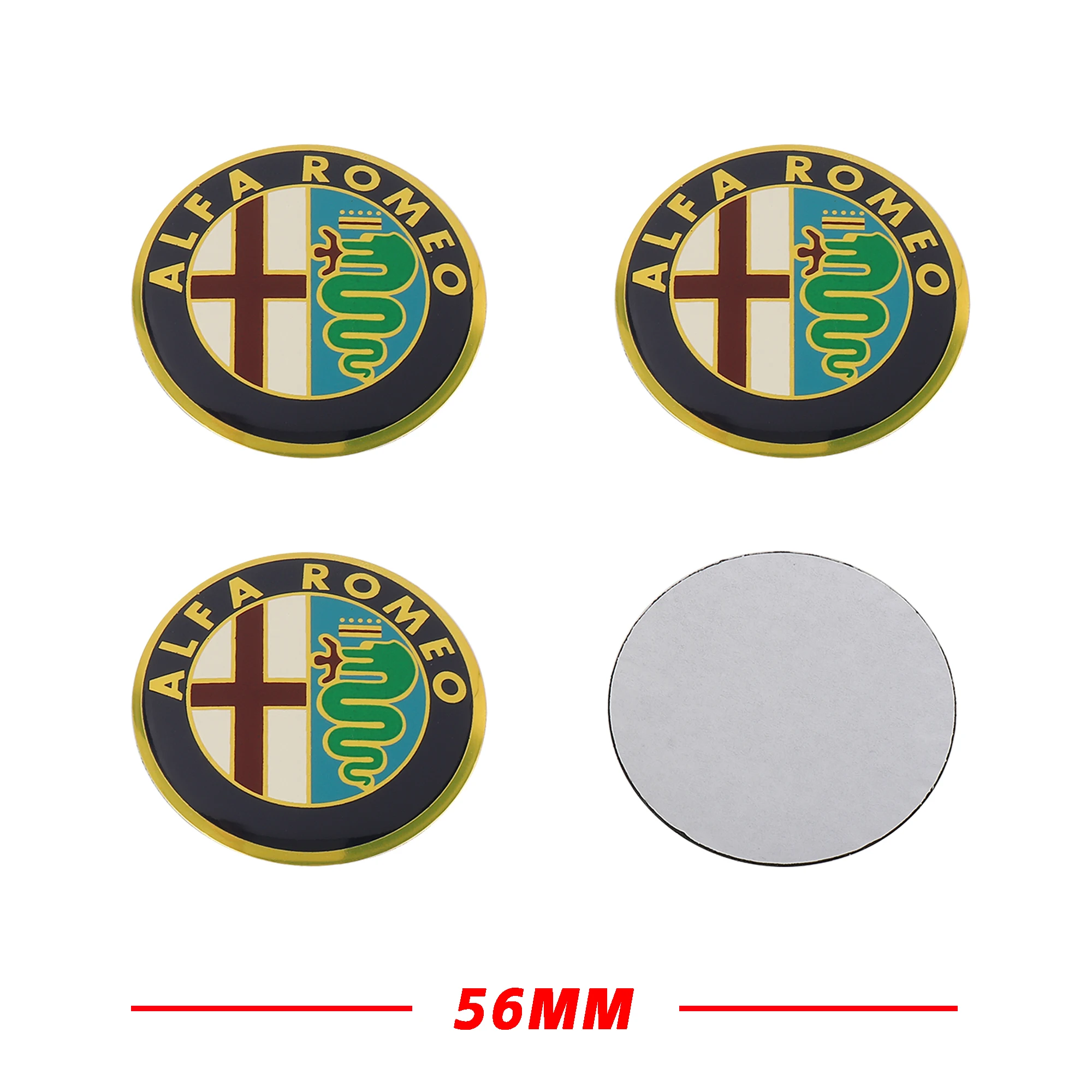 Set of 4 Sport Wheel Center Hub Cap Stickers - 56mm Auto Accessories