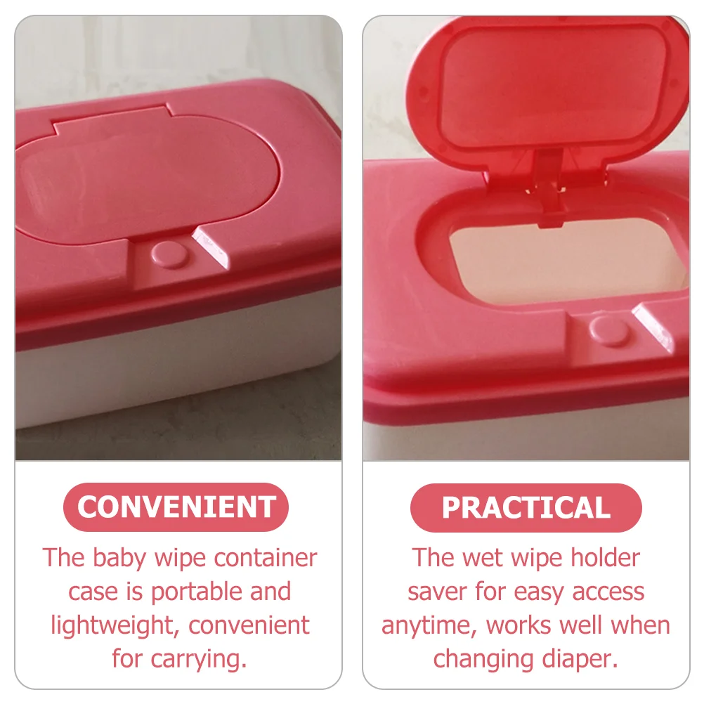 2 Pcs Wipe Box Tissue Holder Wet Wipes Container Toilet Stand Paper Plastic Baby 3