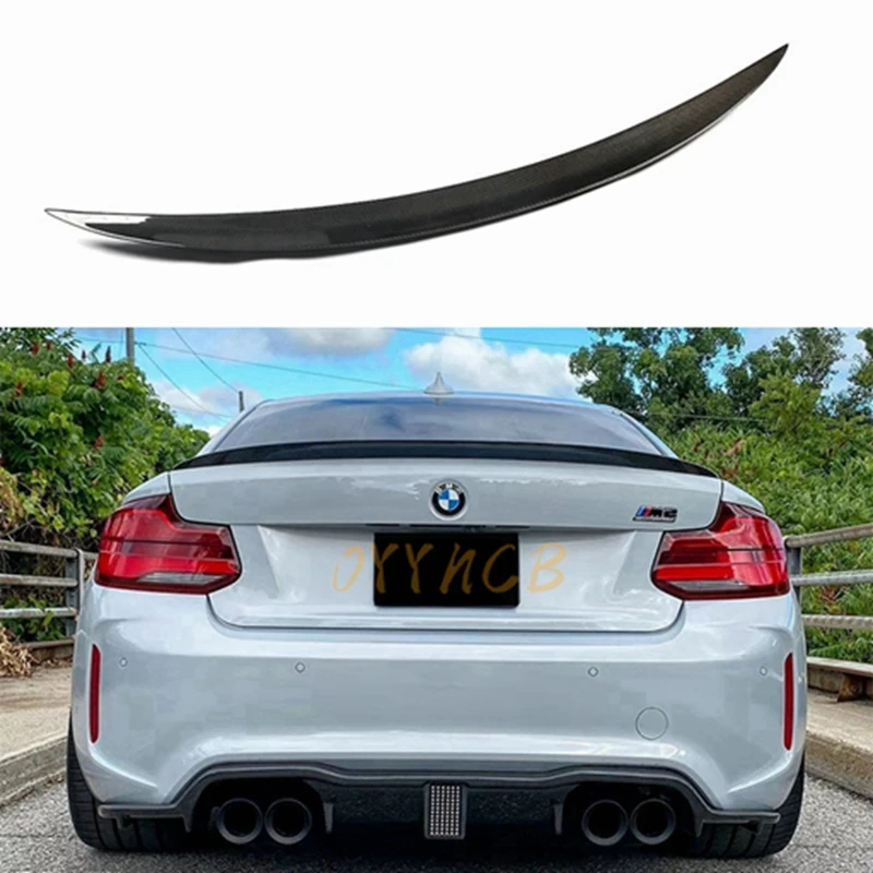 

For BMW 2 Series F22 F23&M2 F87 P Style Carbon Fiber Rear Spoiler Trunk Wing 2014-2020 FRP Gloss Black Forged Carbon