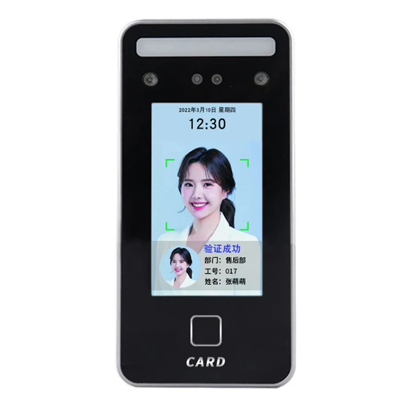 S1000 Biometric Face Recognition Time Attendance Machine System With keyboard Fingerprint Reader Facial Time Clock