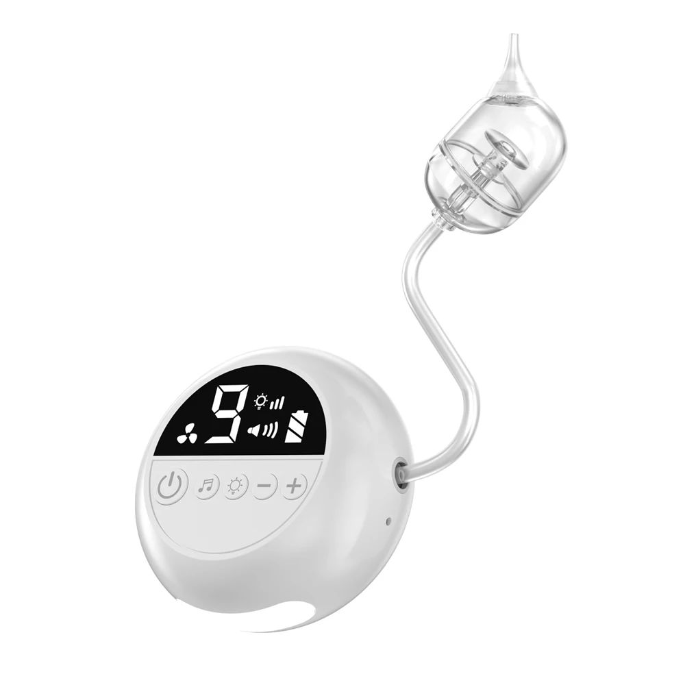Baby Nasal Aspirator Electric Nose Cleaner Built-In Music Night Light Rechargeable Nose Booger Sucker for Babies