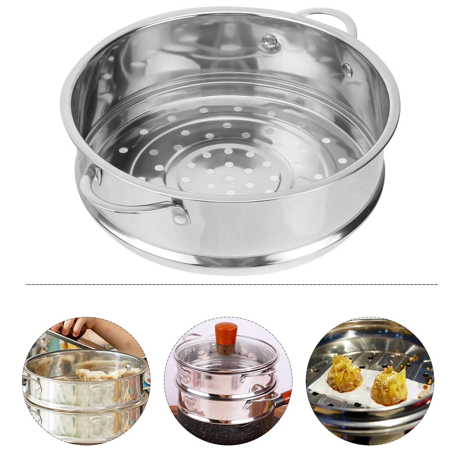 

Food Steamer Round Basket 16cm 18cm 20cm 22Cm Stainless Steel Steam Rack Compatible with Instant Pot