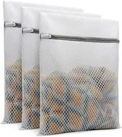 3Pcs Durable Honeycomb Mesh Laundry  Reusable Washing MachinesBags clothes lingerie bra for Delicates 12 x 16 Inches (3 Medium) 1