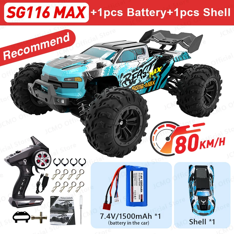 ZLL SG116 MAX RC Car Brushless 4WD RC Car 80KM/H Professional