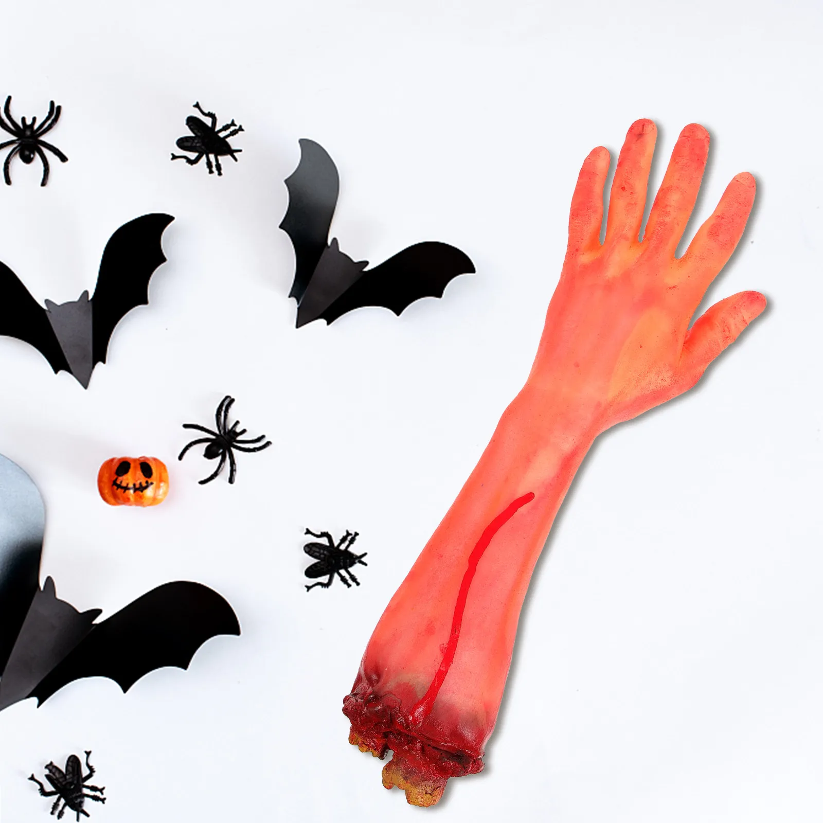 2개입 무서운 부러진 손 모형, 사실적인 가짜 잘린 팔, 할로윈 공포 파티 장식, 장난 소품, 유령의 집 분위기 연출
