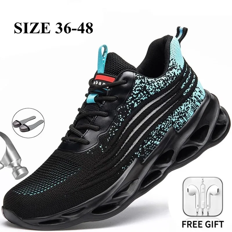

Lightweight Work Safety Boots Men Safety Shoes Work Sneakers Anti-Puncture Safety Shoes Men Steel Toe Shoes Footwear