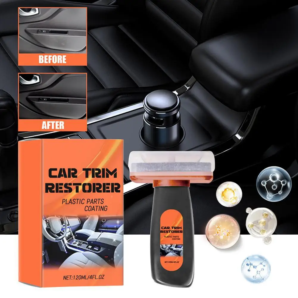 120ml Car Interior Refurbishing Spray Decoration Repair Kit Dashboard Renovation Dustproof Agent Parts Leather Plastic Repa W9P3