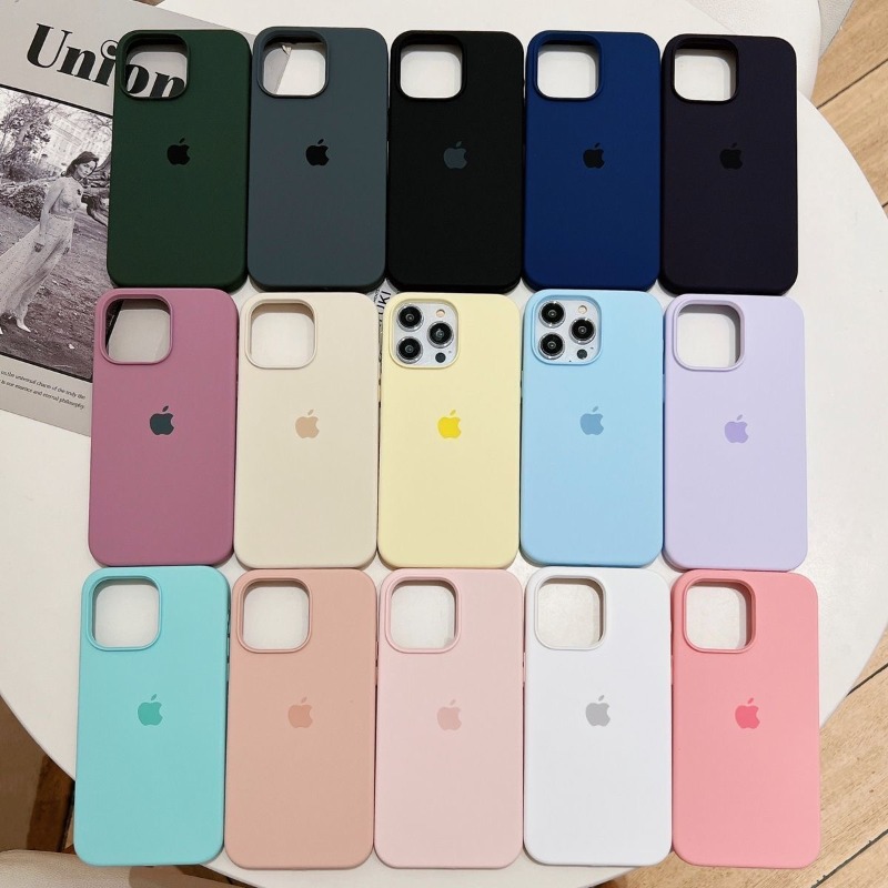 Original Official Silicone Cases For iPhone 11 13 14 15 12 Pro Max Case For Apple iPhone 11 14 15 13 12 Pro 7 8 SE 2020 Case
