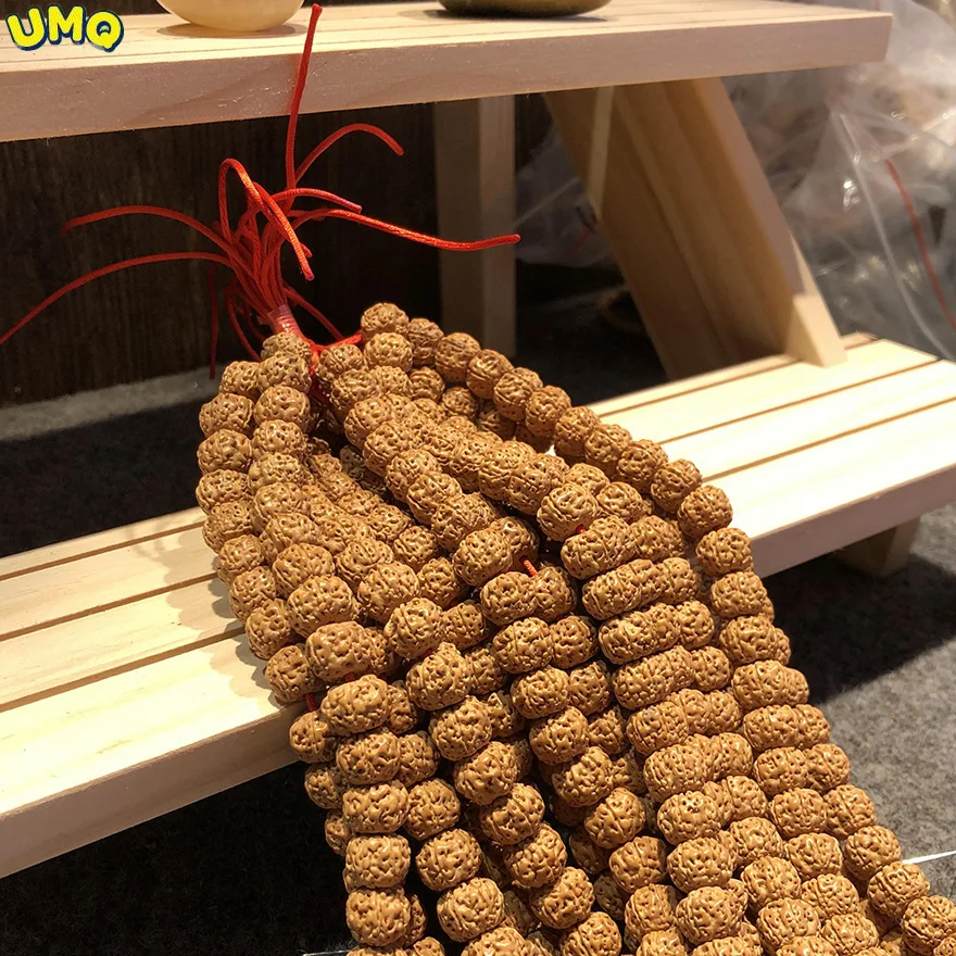 Boutique Double Dragon Pattern Small King Kong Bodhi 108 Hand String Deep Fried Meat Short Pile Buddha Beads