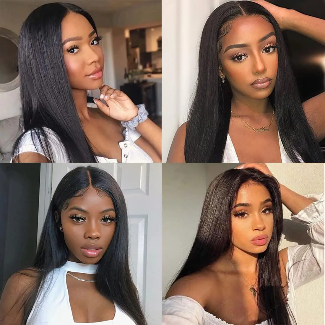 Human Hair Bundles 1/3 Piece Hair Extension For Women Brazilian Straight Human Weave Bundles Natural Black Remy Bundle
