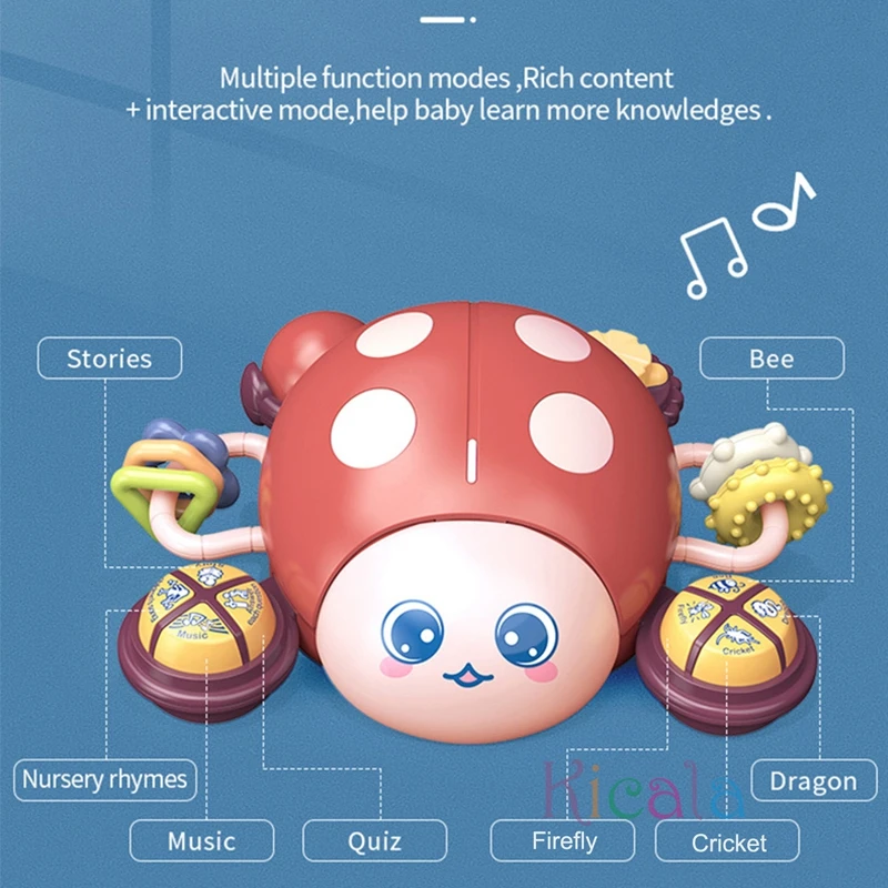 Baby Toys 0 6 12 Months Press Go Musical Crawling Baby Toys 12 18 Months Toys with Light Sound Toy Toddler Interactive Toys Gift 4