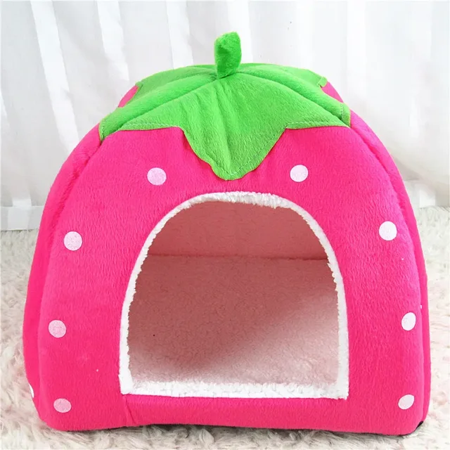 Strawberry Shape Cat Bed House Kennel Nest Sleeping Bag Puppy Pet For Small Dogs Sofa Mat Cushion Cat Pet Supplies Cama Gato 6