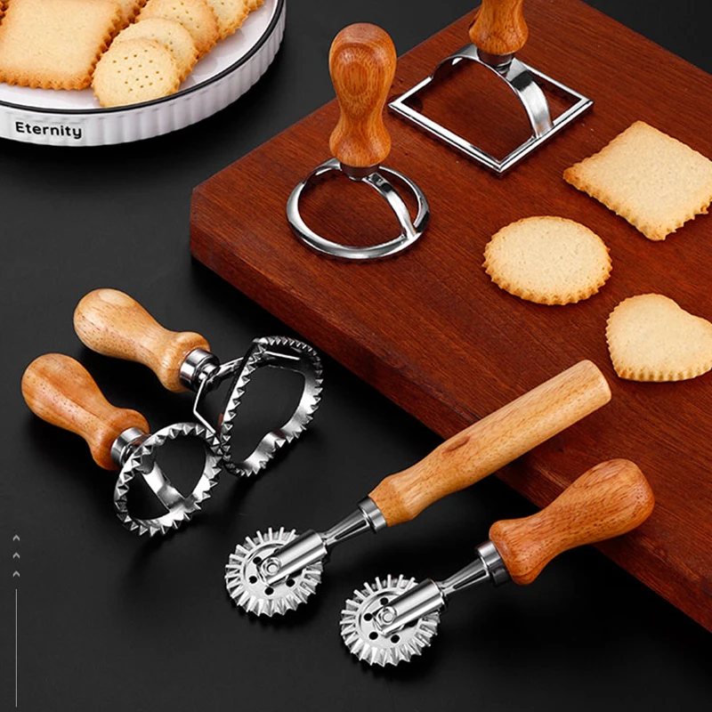 Cookie Cutter Tools 304 Stainless Steel Cookie Cutter Ravioli Pasta Tools Cokies Mold Ravioli Maker Cutters Square Round Pizza Cutting Wheel Tools