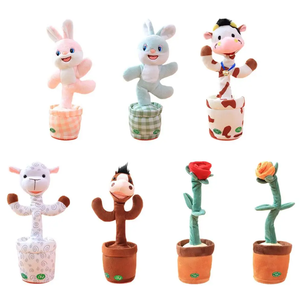 Cute Dancing Animal Plush Toy Twist The Body With Music Early Education Speaking Musical Toy Repeats Kids Talking Present 5