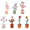 Cute Dancing Animal Plush Toy Twist The Body With Music Early Education Speaking Musical Toy Repeats Kids Talking Present 5