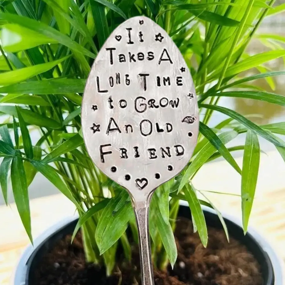 

Durable Garden Marker Plant Sign Stamped Spoon Garden Marker Plant Marker Gift for Friends Corrosion Resistant Polished Plant