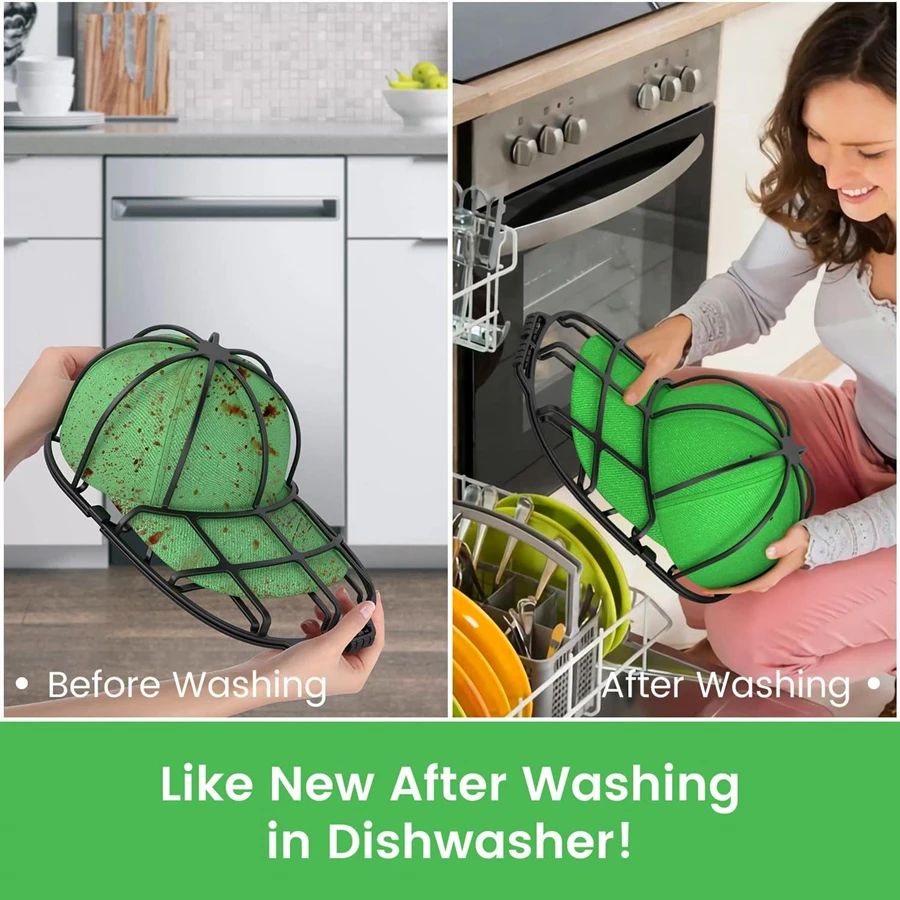 Hat Washing Tool Multifunctional Baseball Cap Washer Fit for Adult/Kid's Hat Washer Frame/Washing Cage Double-deck Hat Cleaners Shaper Protector