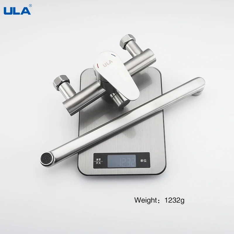 ULA Bathroom Shower Faucet Mixer Spout Bathtub Mixer Taps Hot Cold Bath Faucet Mixer Spout Shower System Rain Shower Head 5