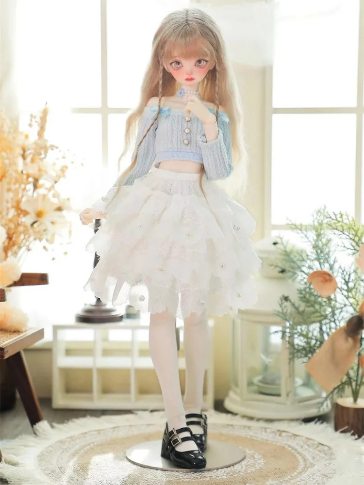 New Arrival BJD Doll Clothes For 1/4 MSD MDD Doll Accessories Pink Blue Top Skirt Doll Dress Up Gift Diy(Excluding Doll)