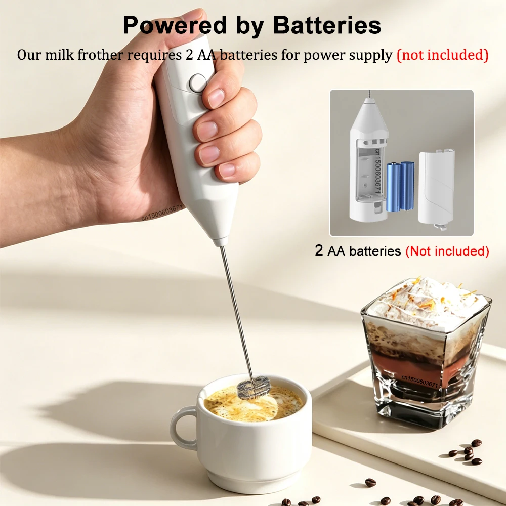 Wireless Electric Milk Frother and Foam Maker for Coffee, Lattes, Cappuccinos, Matcha, and More