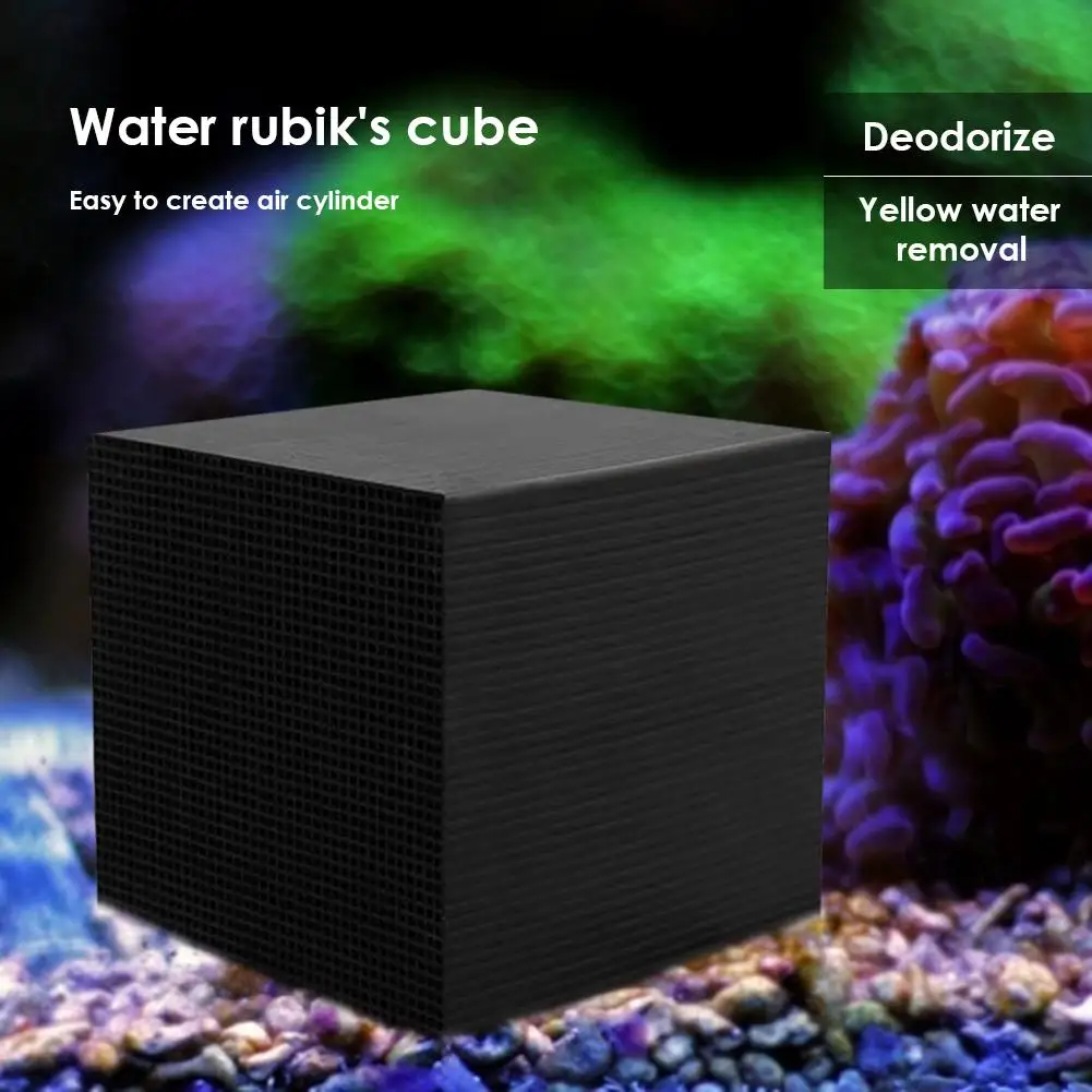 Eco-Aquarium Cube Filter Strong Filtration and Absorption Activated ​Charcoal Cube Purifier for Outdoor Camping Picnic Fishing