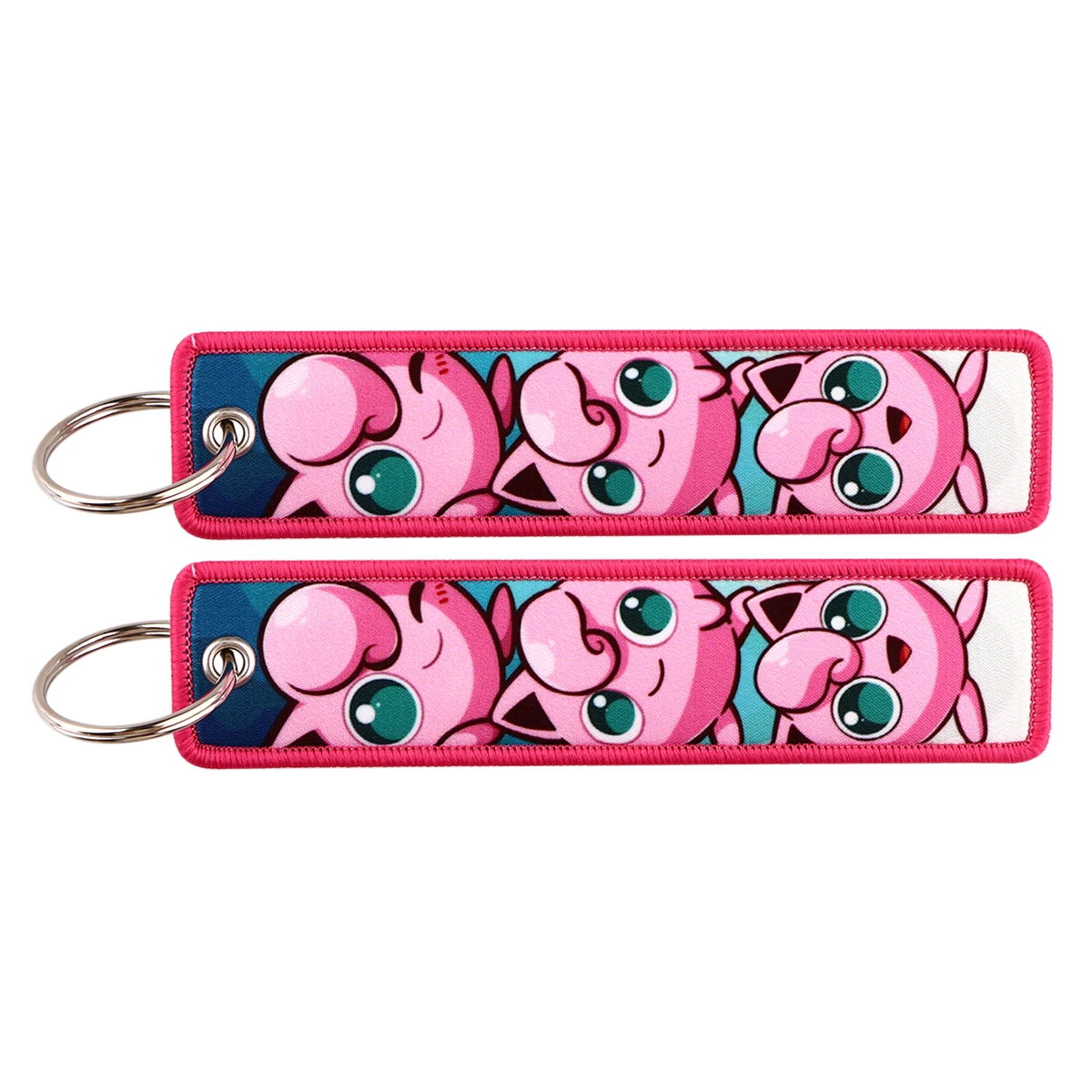 Charming Anime Cute Cartoon Embroidered Keychain | Stylish Key Holder & Accessory Gift