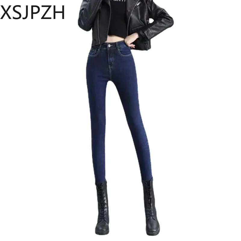 Sexy Hip Lift Pencil Jeans High Waist Streetwear Skinny Denim Pants Retro Wash Slim Stretch Vaqueros New Leggings Jeansy Women