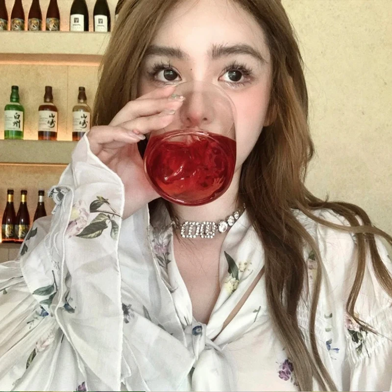 2023 new fashion necklace light luxury crystal choker with sterling silver clavicle chain